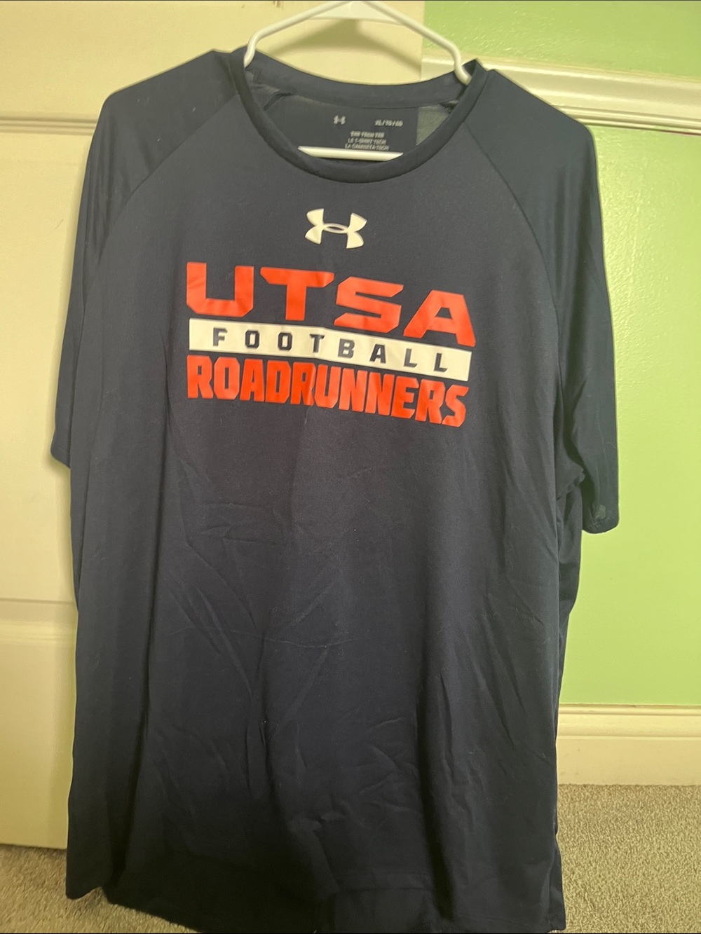 Under Armour Navy UTSA Roadrunners Football Short Sleeve Tee